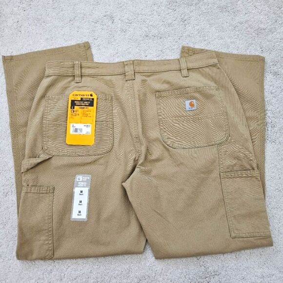 NWT Carhartt | Utility Rugged Flex Loose Fit Canvas Work Pant, Women 14 Short - Picture 1 of 7